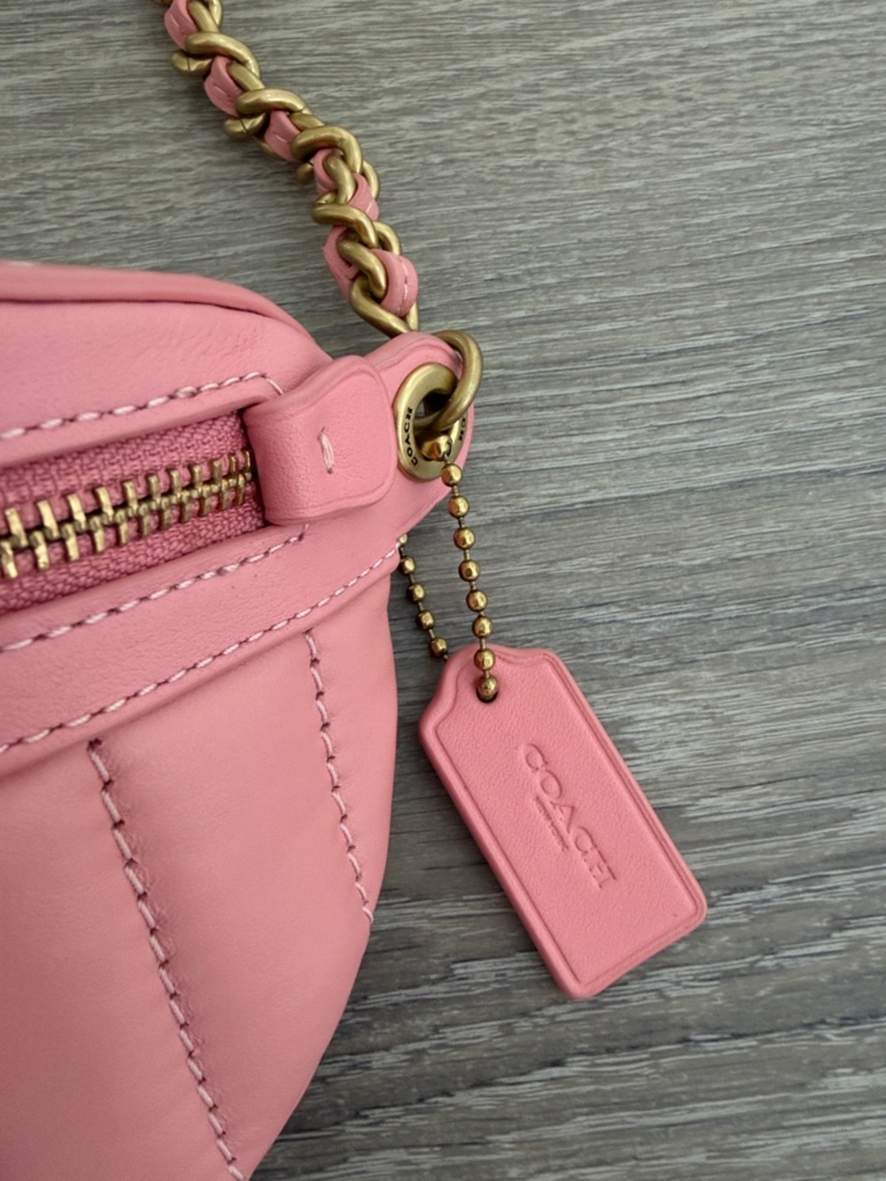 Coach Pink Quilted Leather Belt Bag - Picture 3 of 9
